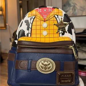Loungefly Toy Story Woody Cow Print Backpack